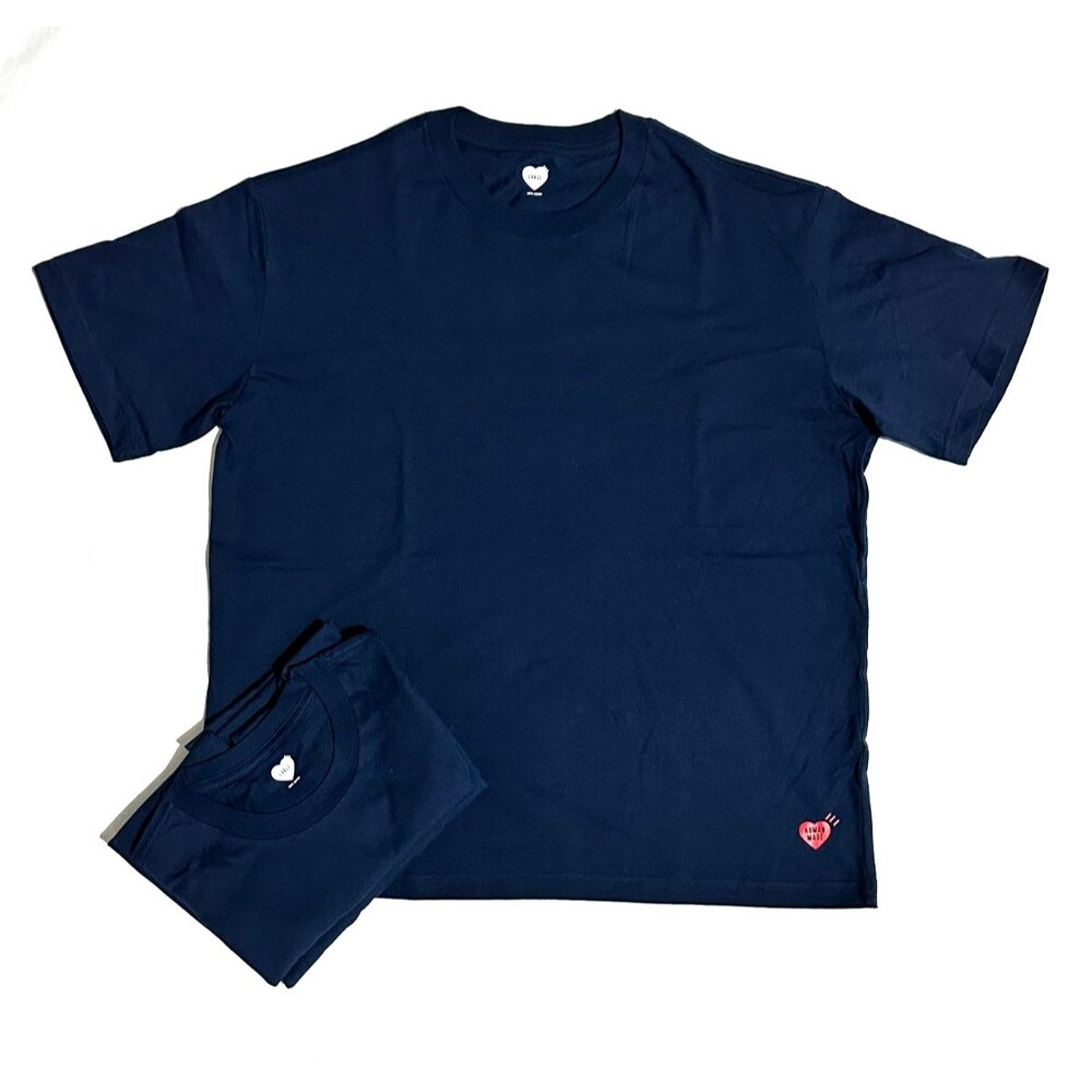 Human Made Navy Small Heart Logo T-Shirt 3 Pack Size L New